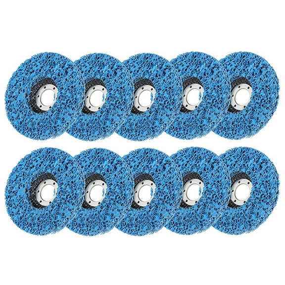 ALL-CARB 10Pcs 4-1/2 x 7/8 Inch Easy Strip Discs Bule Stripping Wheel Fit for Angle Grinders Removes Rust Strips Paint Cleans Welds