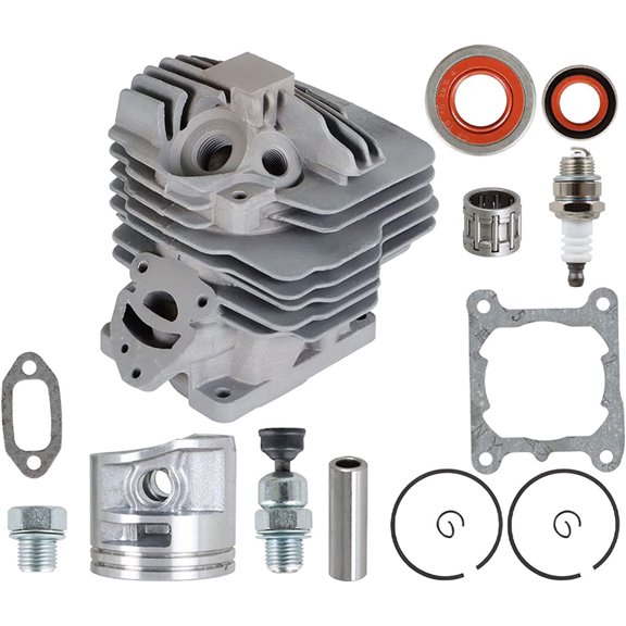 ALL-CARB 11410201200 44.7MM Cylinder Piston Kit Replacement for MS261 Chainsaw with Bearing Spark Plug Gasket