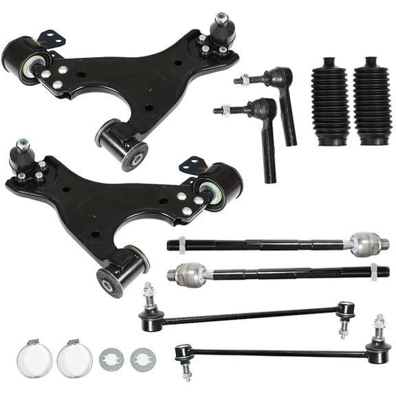 ALL-CARB 12-Pack Control Arms Ball Joints Tie Rod Ends Front Suspension Kit K621232 K621231 Replacement for Enclave 2008 - 2017/Traverse 2009 - 2017