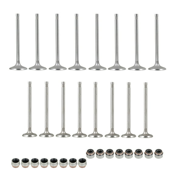ALL-CARB 16 pcs Intake and Exhaust Valves Set Replacement for Audi A4 A5 VW Golf GTI Tiguan Passat Skoda 2.0T