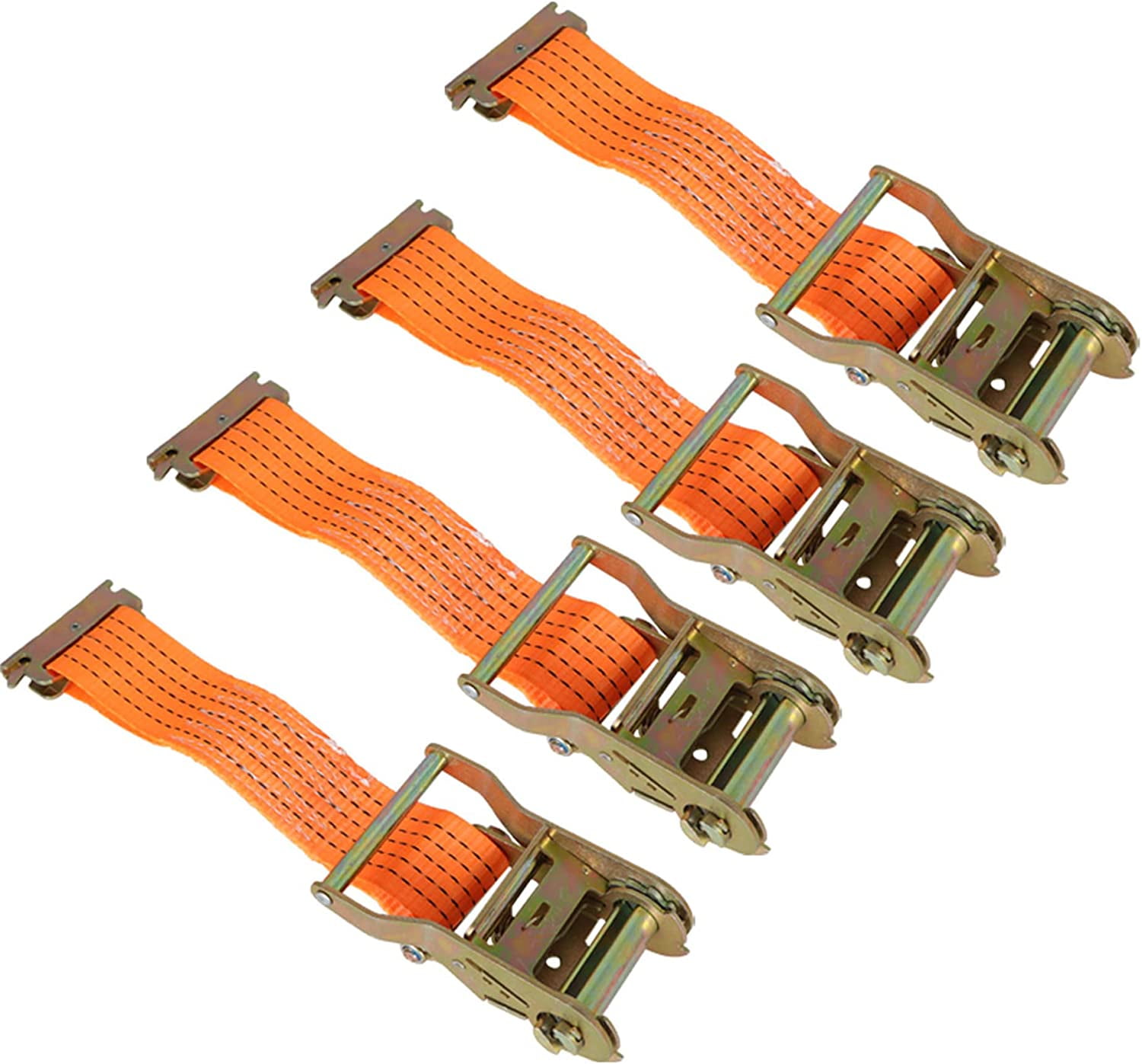 ALLCARB 2 Inch x 15 Foot Ratchet Belt 4400Lbs Heavy Ratchet Cargo Belt