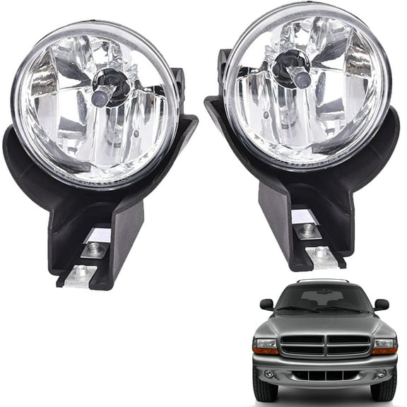 ALL-CARB 2-Pack Fog Lights Assembly Fog Lamps Left and Right Side Replacement for 1997-2000 Dakota Pickup Truck 1998-2000 Durango