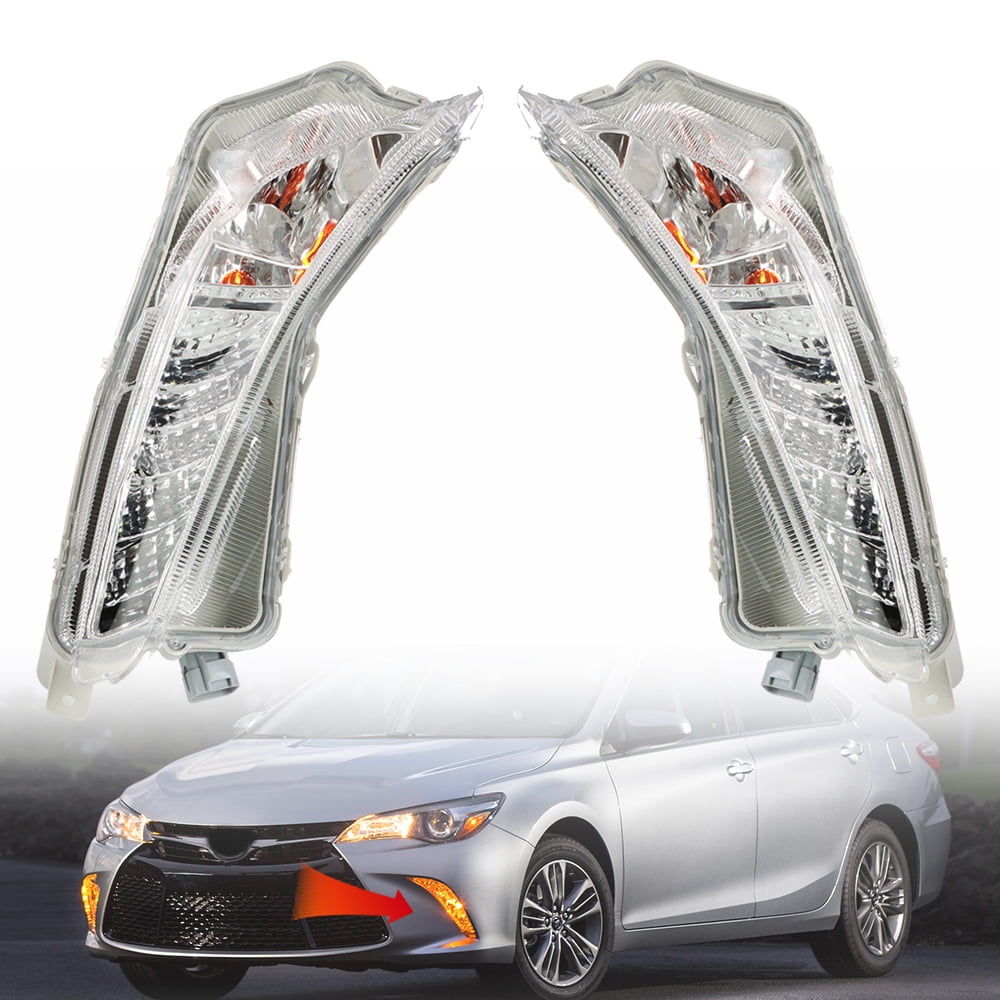 ALL CARB 2 Pack LED Daytime Running Light Fog Light Assembly with Turn Signal Light Replacement for 2015 2017 Camry XLE XSE Walmart