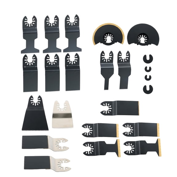ALL-CARB 23PCS Titanium Coated Saw Blade Combination Oscillating Multitool Blades for Wood/Metal Compatibility with Most of Oscillating Multi-Tools