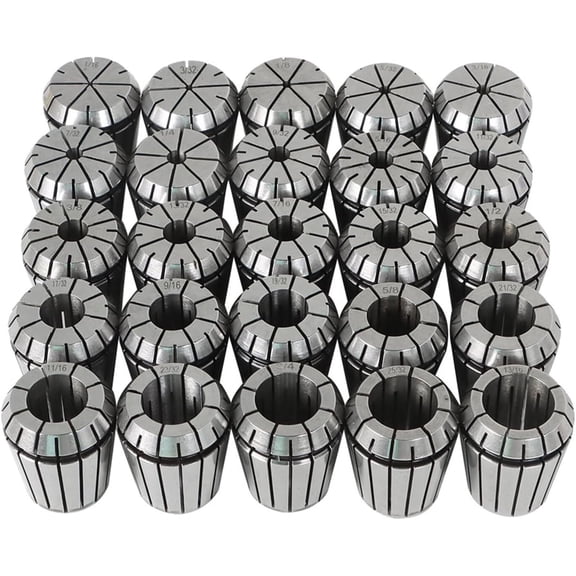 ALL-CARB 25PCS Spring Collet Er32 Collet 1/16in to 25/32in for Cnc Engraving Machine and Milling Lathe Tool