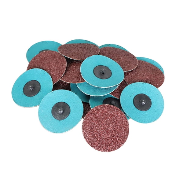 ALL-CARB 25Pcs 3 Inch 36 Grit Roll Lock Sanding Disc, Aluminum Oxide Die Grinder Quick Change Discs for Die Grinder Surface Burr Rust Paint Removal