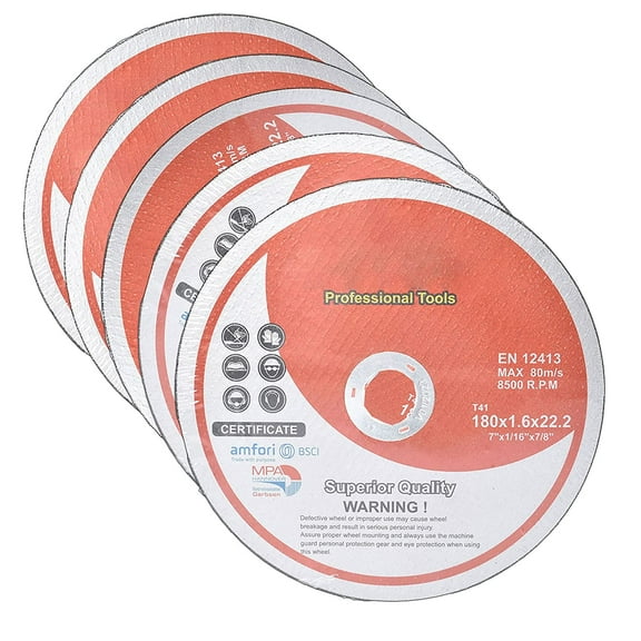 ALL-CARB 25Pcs 7 Inch x 1/16 Inch x 7/8 Inch Cut-Off Wheels Stainless Steel Cutting Wheel Fit for Metal and Stainless Steel, Angle Grinder Cutting Wheel, Cutting Discs