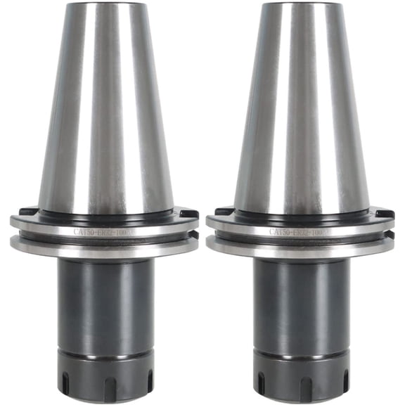 ALL-CARB 2Pcs CAT50-ER32-100 Collet Chuck, 4 Inch Extension Collet Chuck Tool Holder Set, for CNC Engraving Machine and Milling Lathe Tool