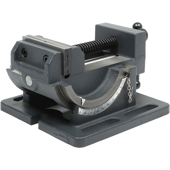 ALL-CARB 3 Inch Angle Drill Press Vise Iron Drill Press Tilting Angle Vise Tilting Angle Vise 0-90 Degree Swivel Fit for Clamping Workpiece Processing