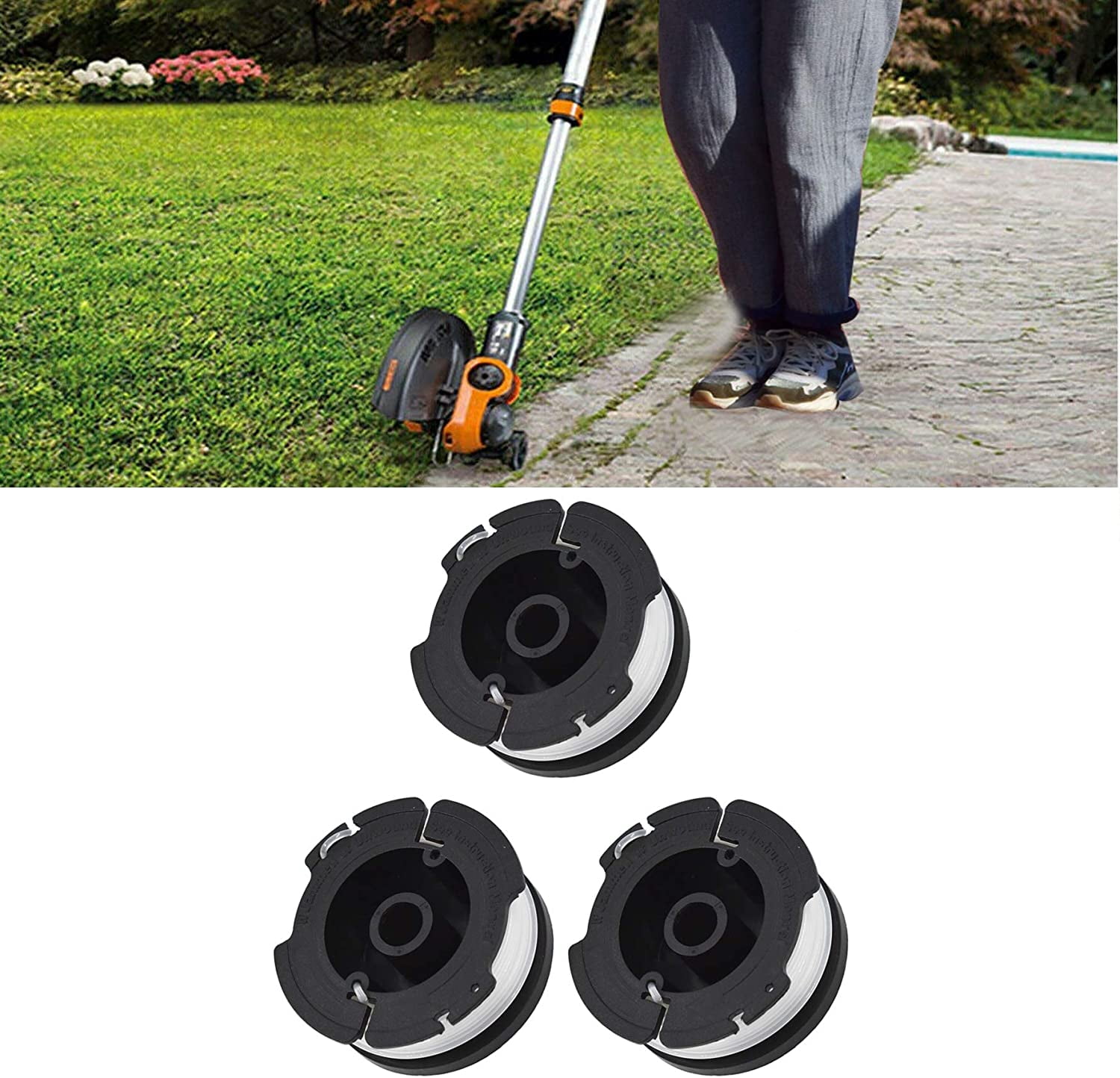 ALL-CARB 3-Pack AF-100 Replacement Spool,0.065 Line String Trimmer Replacement for Black+Decker AF-100-3ZP GH900 GH600 Weed Eater String Trimmer