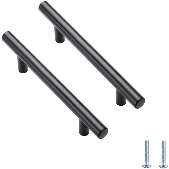 ALL-CARB 30 Pack 5 Inch Cabinet Handle Black Stainless Steel Drawer Pulls Cabinet Pulls Bar Kitchen Handles 3 Inch Hole Center