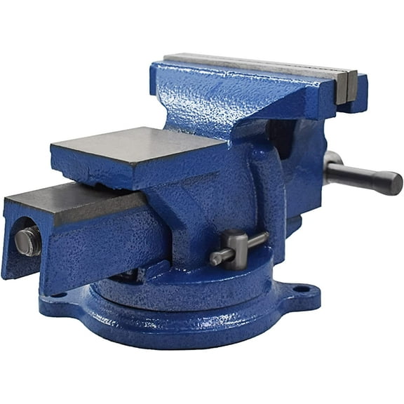 ALL-CARB 360 Degree Rotary Cast Iron Heavy Duty Bench Vise 5 Inch Bench Vise for Electronic Welding Domestic Industrial Craftsmen