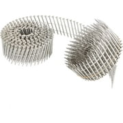 ALL-CARB 3600 Count 2-1/2 Inch Stainless Coil Siding Nails 15 Degree Coils, Small Cap Coil Nail, Cap Warp 5.8-6mm 0.09 Inch Ring Shank for Cement Board Siding or Fencing Applications