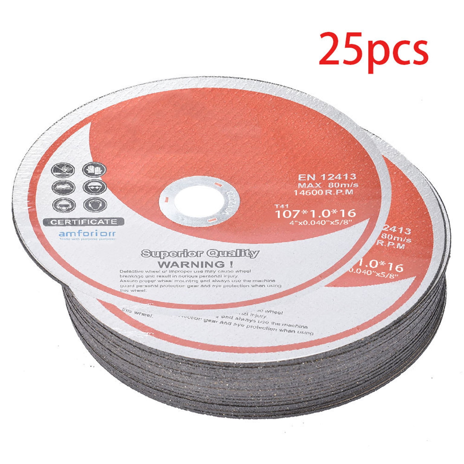 ALL-CARB 4".040"5/8" Cut off Wheel-Metal & Stainless Steel Thin Cutting Discs 25 Pcs