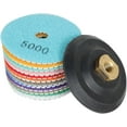 thumbnail image 1 of ALL-CARB 4 Inch 50 - 8000 Grit Diamond Polishing Pads With 5/8" - 11" Backer Pads 13 Pack, 1 of 5