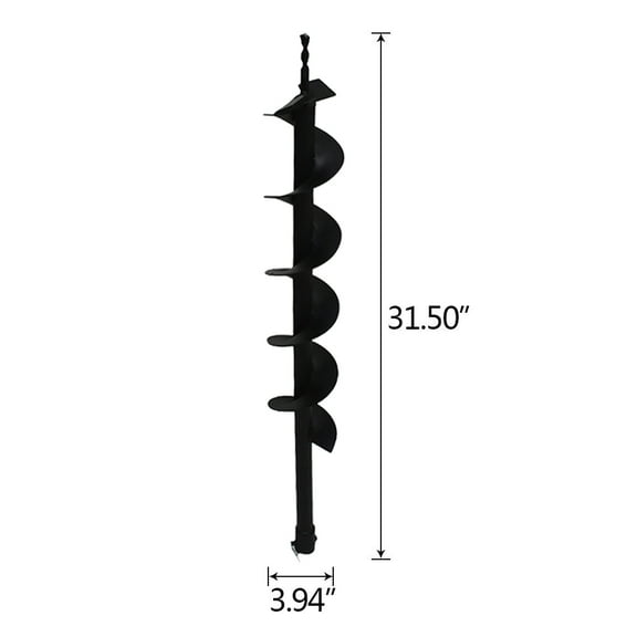 ALL-CARB 4 Inch Earth Auger Drill Bits for Gas Powered Post Fence Hole Digger Cast Steel