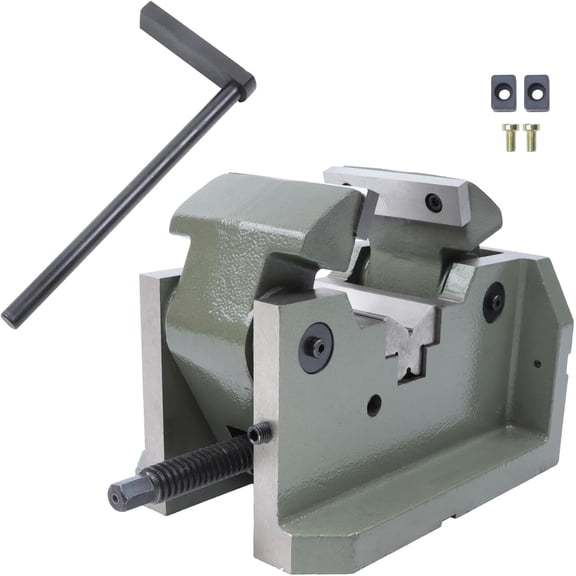 ALL-CARB 4 Inch Milling Machine Vise, Horizontal and Vertical for Holding Shafts and Round Parts, Hardened, Self Centering