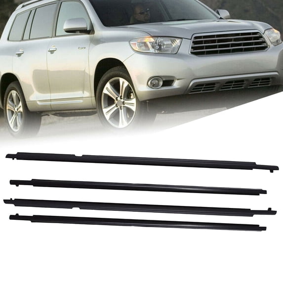 ALL-CARB 4 x Weatherstrip Window Molding Trim Seal Belt Replacement for 2008-2010 Toyota Highlander