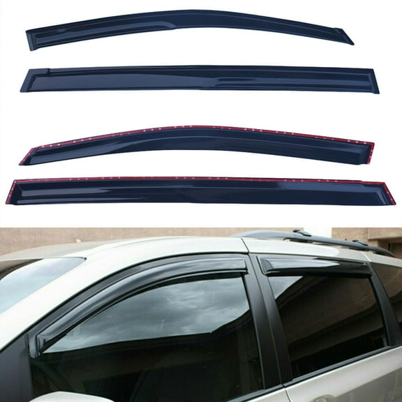 ALL-CARB 4PC Window Visor Rain Guards Deflector Vent Shade for 2011-2019 Toyota Sienna