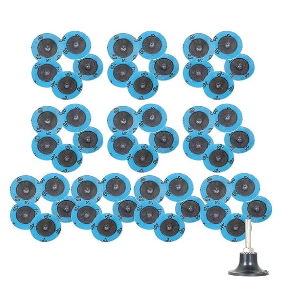 ALL-CARB 51Pcs 2 Inch Aluminum Oxide Roll Lock Quick Change Grinding Discs Fit for Woodworking and Metal Processing