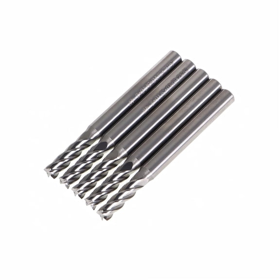 ALL-CARB 5Pcs 5/32 Inch Straight Shank Milling Cutters Helical Cutter Heads Steel Drill Bit Total Length 2 Inches, 4 Flutes Fit for Metal Cutting Bit