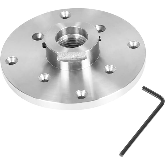ALL-CARB 6-Inch Steel Lathe Faceplate Wood Lathe Face Plate Fit for 1-1/4-Inch x RH 8Tpi Spindle with Locking Set Screw to Lock on Spindle
