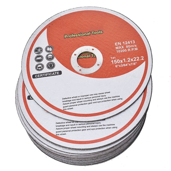 ALL-CARB 6"x.045"x7/8" Cut-off Wheel - Metal & Stainless Steel Cutting Discs 25 Pcs