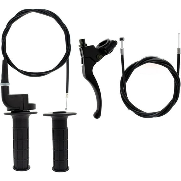 ALL-CARB 7/8 Twist Grip Throttle Accelerator Cable Kit 22mm Handlebars Replacement for 50cc 60cc 66cc 90cc 110cc 125cc 140cc 150cc 190cc 200cc 4-Stroke Pit Dirt Bike ATV Go Kart SDG SSR