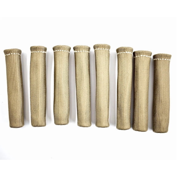 ALL-CARB 8 Pieces Titanium Spark Plug Wire Boots 1800 Degree High Temperature Heat Shield Protector Sleeve Replacement for SBC BBC 350