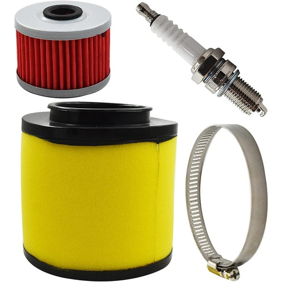 ALL-CARB Air Filter Oil Filter & Spark Plug Replacement for Honda Rancher 350 TRX350TE TRX350TM TRX350FE TRX350FM Foreman 400 450