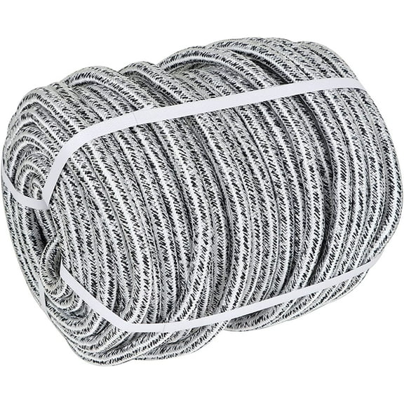 ALL-CARB Arborist Tree Rope, 5/8inch by 200FT, 24 Strand Bull Rope up to 16000lbs Tensile Strength, Black and White