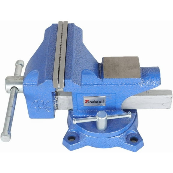 ALL-CARB Benchtop Vise 4-1/2 inch Vise Rotary Base Bench for Woodworking Utility Vise