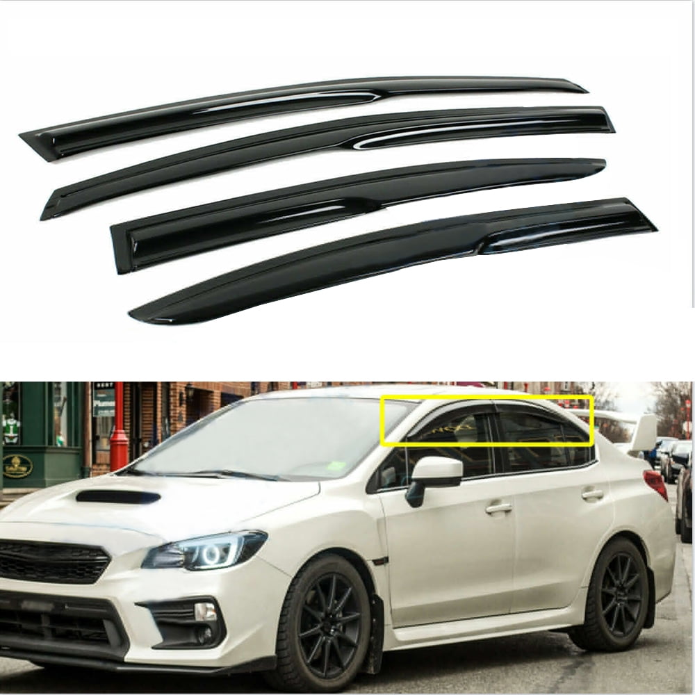 ALL-CARB Black Tinted Trim Window Visor Deflector Vent Visor Window ...