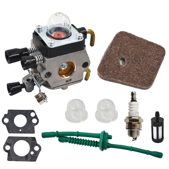 ALL-CARB C1Q-S97A Carburetor Replacement for STIHL FS55 FS55R FS55RC KM55 HL45 KM55R FS38 w/Fuel Line Kit