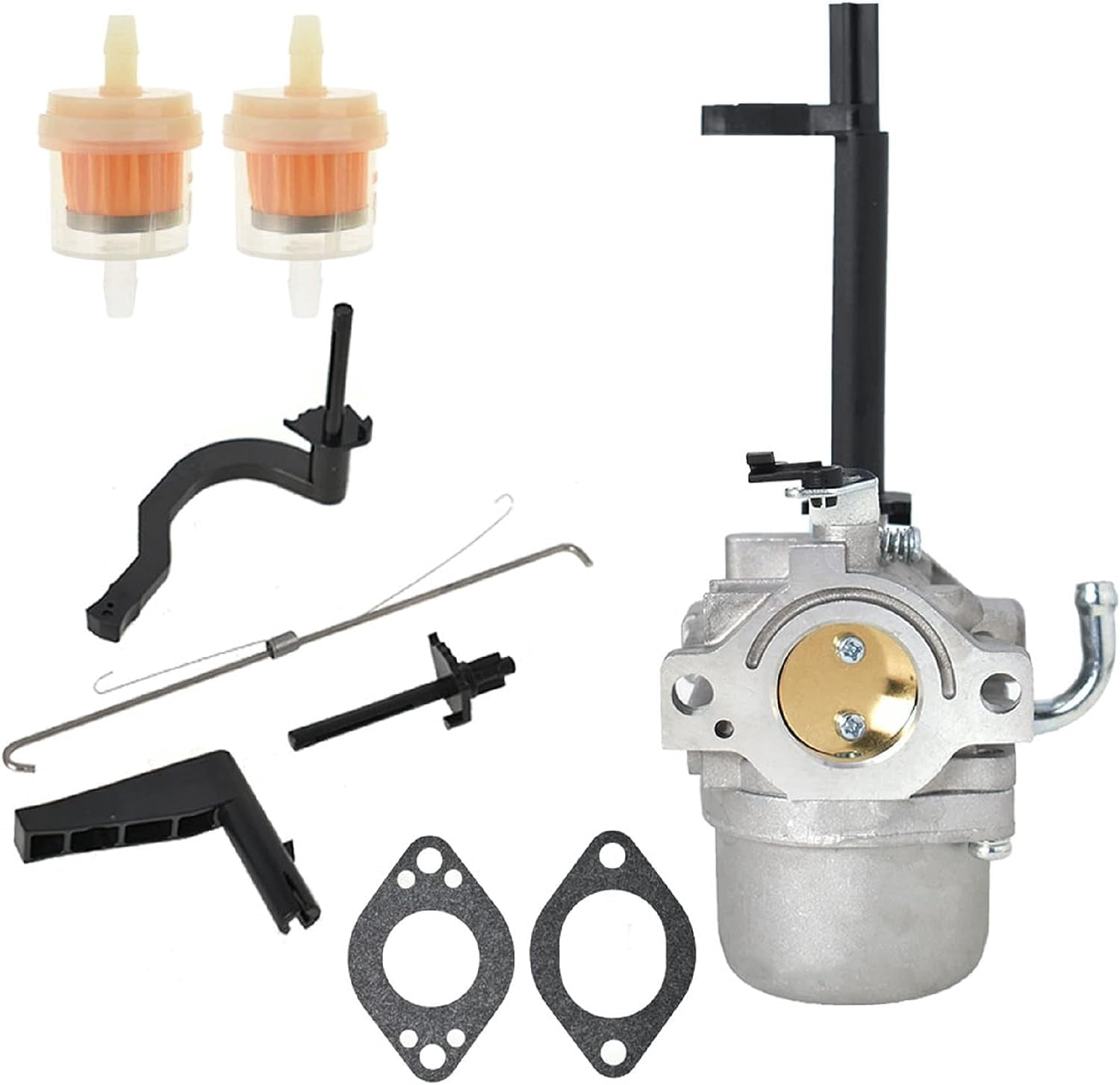 Jual 3 Sets 1/4 Straight In-Line Fuel Shut-Off Valve & Gas Fuel Filter Clamps For Briggs Stratton Lawn Mower Universal I.1459571633
