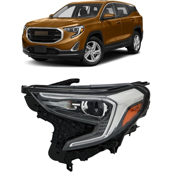 ALL-CARB Driver Side Headlight Assembly Replacement for Terrain 2018 2019 2020 2021 HID Headlamp without Stabilizer 84751229