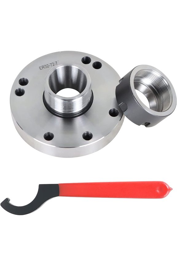 ER32 Collet Chuck 100mm/4 Diameter ER-32 Lathe Chuck 0.005 Accuracy Compact Lathe Tight Tolerance for CNC Milling Lathe Tool