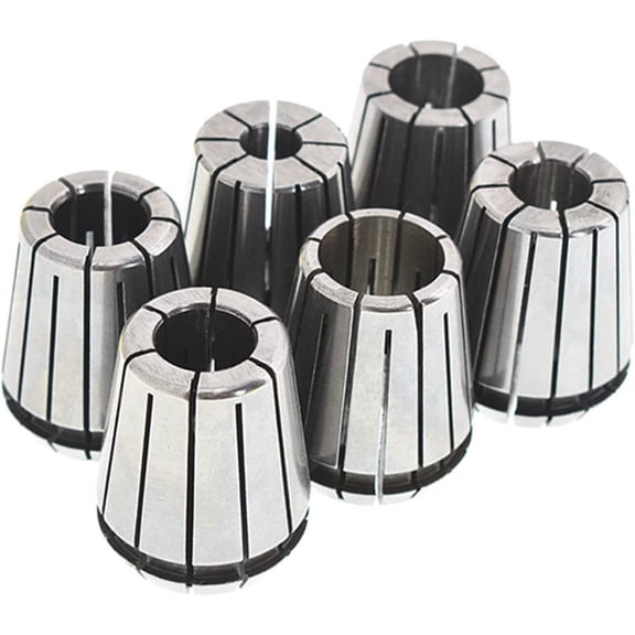 ALL-CARB ER32 Spring Collet Set 1/2-5/8 Inch Carbon Steel Spring Collet Set for CNC Workholding Engraving and Milling Lathe Tools 6 Pack