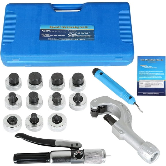 ALL-CARB Extension Tool 3/8 Inch to 1-5/8 Inch Hydraulic Pipe Expander Tool for Aluminum Copper HVAC Pipe with Pipe Cutter and Deburring Tool