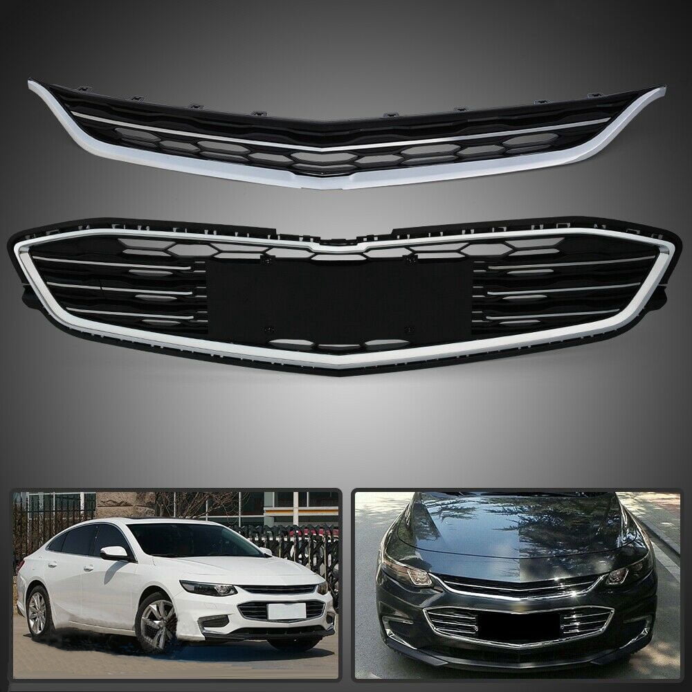 ALL-CARB Front Bumper Upper and Lower Honeycomb Mesh Grille Replacement ...