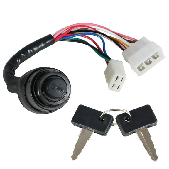 ALL-CARB Golf Cart Ignition Switch with Keys J17-82508-20 J10-82508-20 Replacement for Yamaha 1979-1989 G1 2-Cycle Gas Models