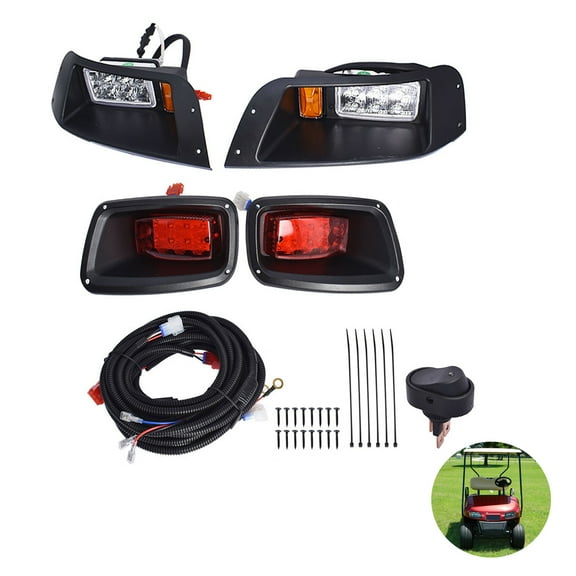 ALL-CARB Golf Cart LED Headlight Tail Light Kit Assembly Replacement for EZGO TXT