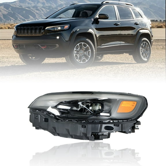 ALL-CARB Headlight Assembly Replacement for 2019-2022 Jeep Cherokee LED Headlamp w/ Ballast Left Driver Side LH 68275944AH CH2502325