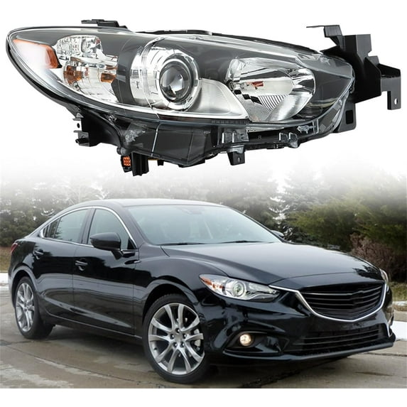 ALL-CARB Headlight Assembly Replacement for Mazda 6 2014-2017 [Halogen Type] Projector Headlight Headlmap RH Passenger Side