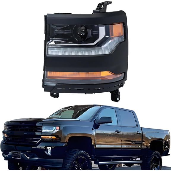 ALL-CARB Headlight Headlamp Assembly HID Driver Side Replacement for Silverado 1500 2016 2017 2018 Replacement for 84388631 Left LH