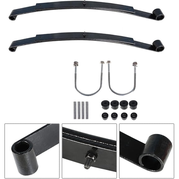 ALL-CARB Heavy Duty Rear 2 Leaf Spring Kit with Bushing & Sleeves FOR EZGO RXV Golf Cart