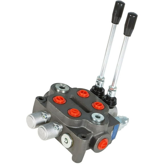 ALL-CARB Hydraulic Control Valve, 2 Spool 25 GPM 3000 PSI SAE Ports, Double Acting Hydraulic Valve for Tractors Loaders Log Splitters
