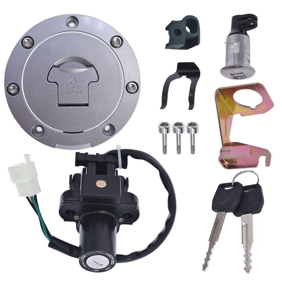 ALL-CARB Ignition Switch Fuel Cap Seat Lock Key Set Replacement for Honda CBR600F4/F4i CBR1000RR