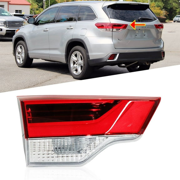 ALL-CARB  Left Side Inner Tail Light Assembly Replacement for Toyota Highlander 2017 2018 2019 Driver Side Rear Brake Lamp 81590-0E120 TO2802139