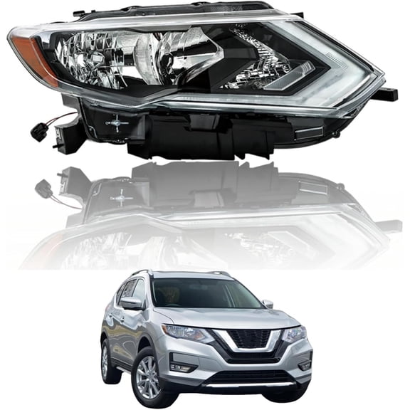 ALL-CARB NI2503268 Passenger Side Halogen Headlight Right Headlamp Assembly Replacement for Rogue 2017 2018 2019 S SL SV